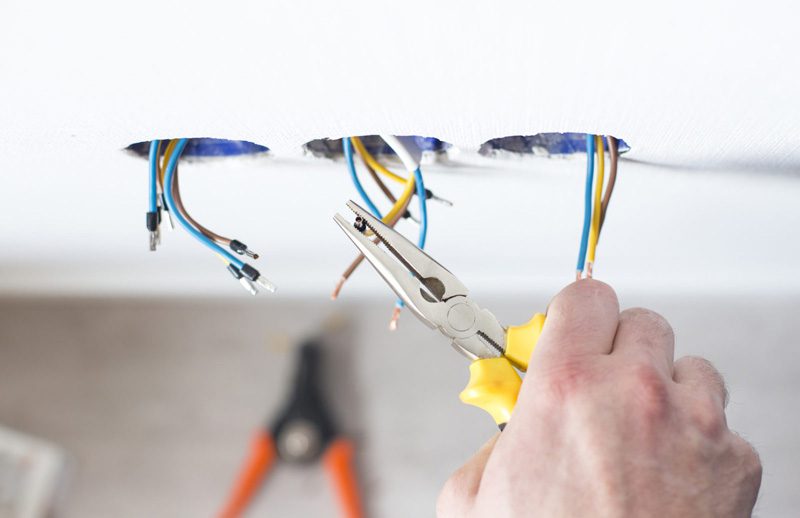 ogden electrician installing wiring for new lights